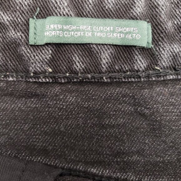 Wild Fable Womens Black Distressed Super High Rise Cutoff Shorts 16 - Picture 4 of 5